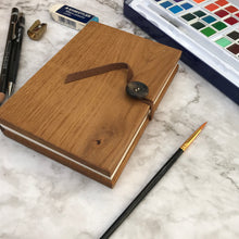Load image into Gallery viewer, A6, Sketchbook, reclaimed, Oak, drawing, painting, watercolour, artist, journal, book